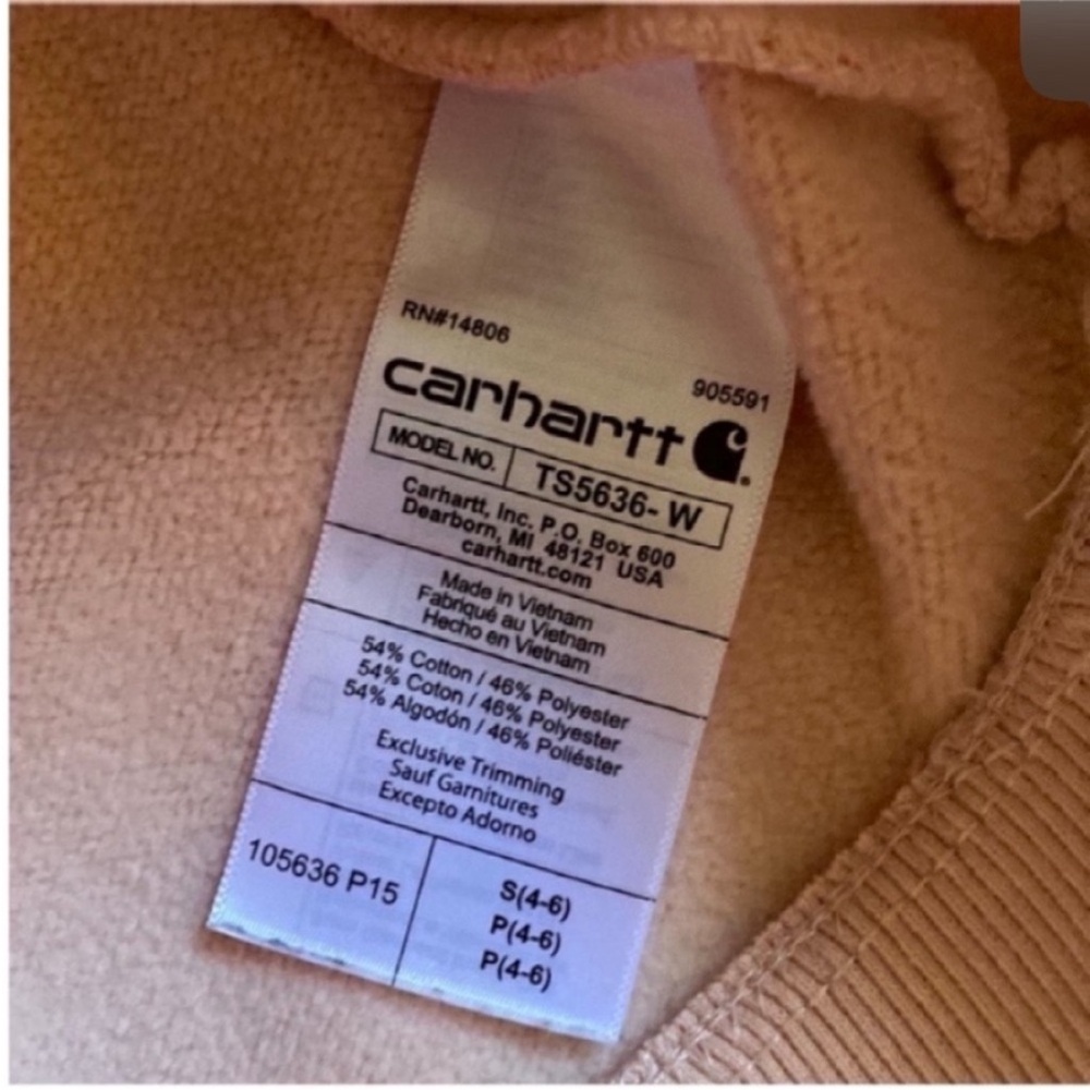 Carhartt Women’s Rain Defender Graphic Hoodie
Ash Rose Sweatshirt size Small - Picture 6 of 11